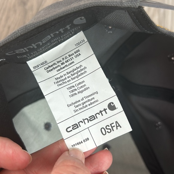 Carhartt Mens Duck Canvas Flat Billed Ashland Cap, Black, Snap Back - Picture 4 of 5